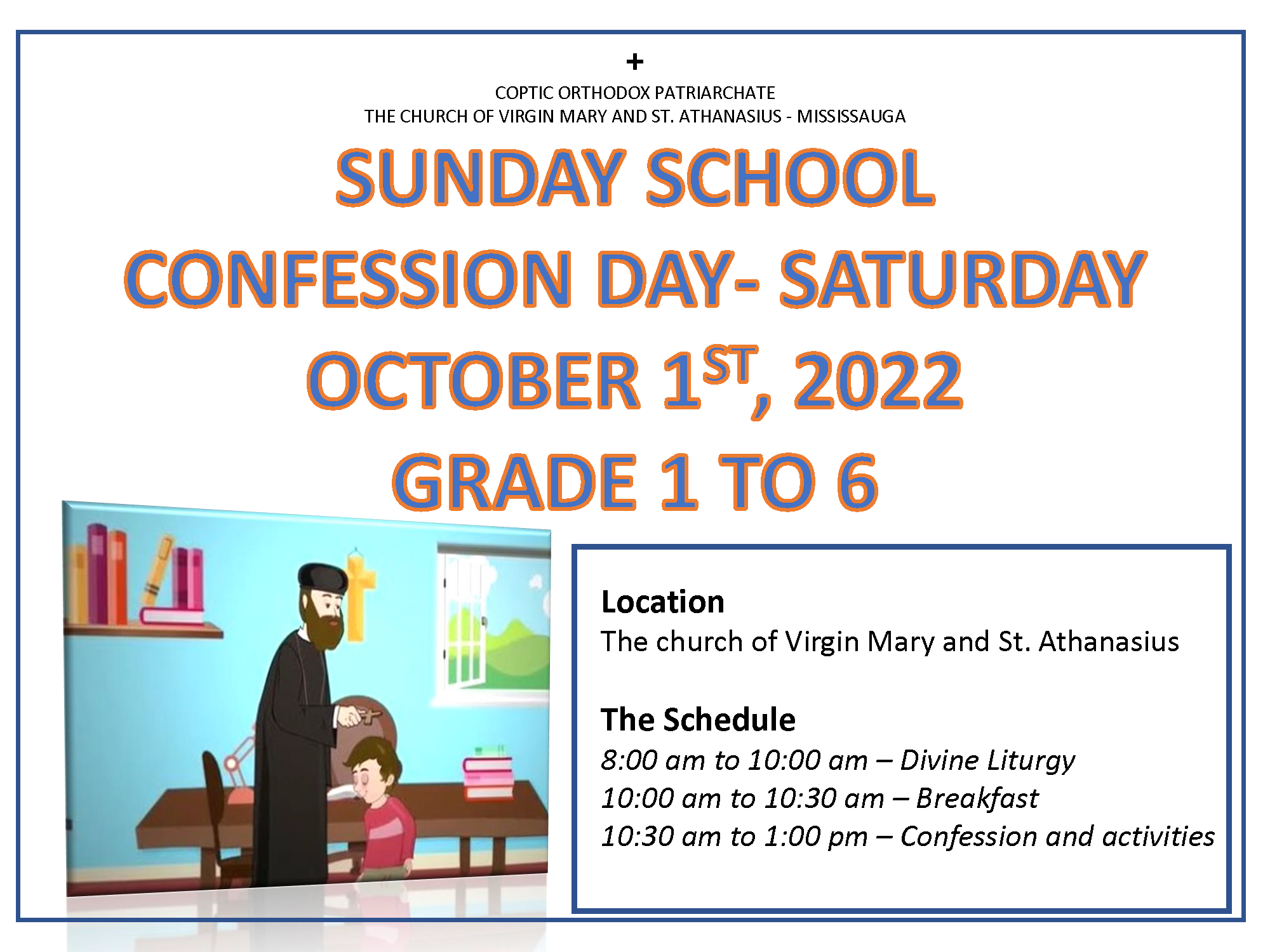 October Confession Day 2022 @ Virgin Mary and St Athanasius Church